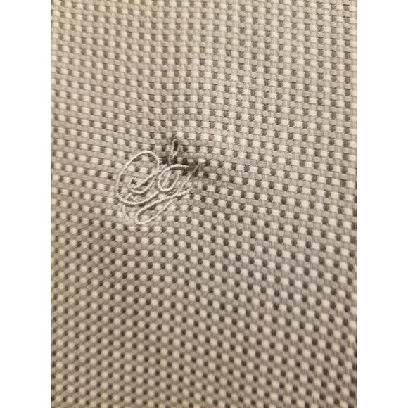 Sean John Tailored Fit Mens Long Sleeve Dress Shirt XXXL Metallic Silver Checker - Picture 5 of 10